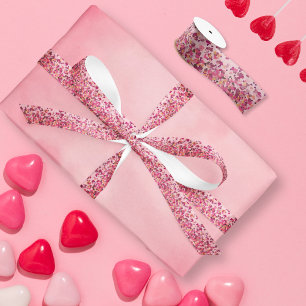 Valentijnsdag roze harten lint