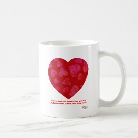 Valentijnsdag Roze harten Rood cadeautje Koffiemok (Rechts)