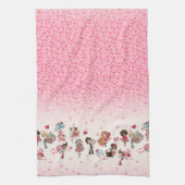 Valentijnsdag Roze keukenhanddoeken (Verticaal)