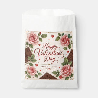 Valentijnsdag Roze Rozen Chocoladerepen Bedankzakje