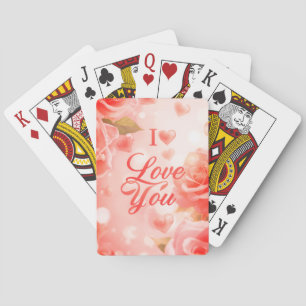 Valentijnsdag Roze + Witte Klassieke Speelkaarten