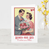 Valentijnsdag Rozen zijn rood Kaart (Gele Bloem)