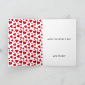 Valentijnsdag samen rode harten gepersonaliseerd feestdagen kaart (Binnen)