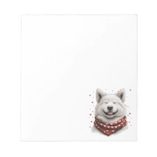 Valentijnsdag Samoyed hond Notitieblok