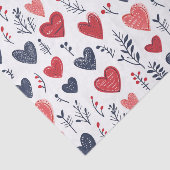 Valentijnsdag Scandinavian Hearts Tissuepapier (Detail)