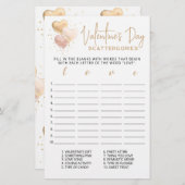 Valentijnsdag Scattergories editable game (Voorkant / Achterkant)