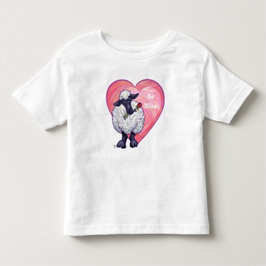 Valentijnsdag schapen kinder shirts (Voorkant)