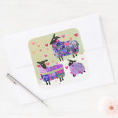 Valentijnsdag Schapen Stickers (Envelop)
