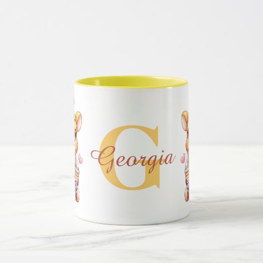 Valentijnsdag Schattige Giraffe Love Boba Mok (Midden)