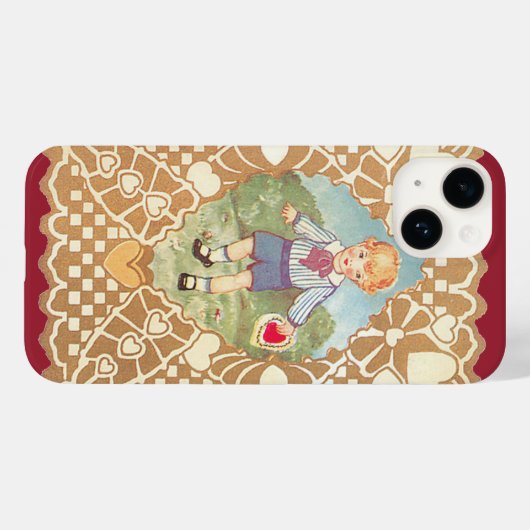  Valentijnsdag, Schattige Jongen in de Meadow Case-Mate iPhone Case (Achterkant (horizontaal))