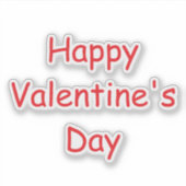 Valentijnsdag Schattige Rood Kleurrijk Romantisch  Sticker (Voorkant)