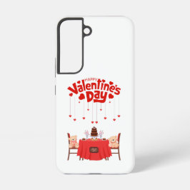 Valentijnsdag Schattigee Chocolade Harten Teddy Be Samsung Galaxy Hoesje