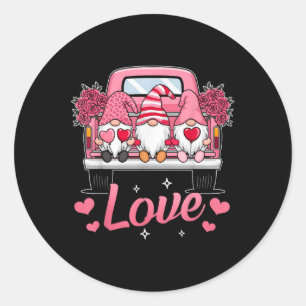 Valentijnsdag Schattigee Liefde Hart Gnoom Grappig Ronde Sticker