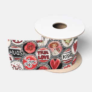 Valentijnsdag Schattigee Woord Kunst Fles Petten Lint
