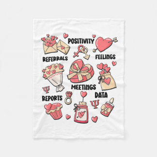 Valentijnsdag School Psycholoog School Psych T Fleece Deken