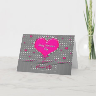 Valentijnsdag Secret Pal - grijs/roze/polka dot Feestdagen Kaart