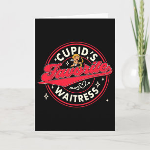 Valentijnsdag serveerster Funny Cupid's favoriete Kaart