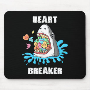Valentijnsdag Shark Heart Breaker Fun Boys Kinder Muismat