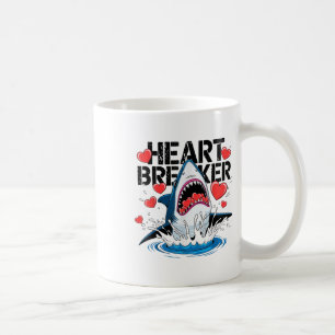 Valentijnsdag Shark Heart Breaker Funny Boys Kinde Koffiemok