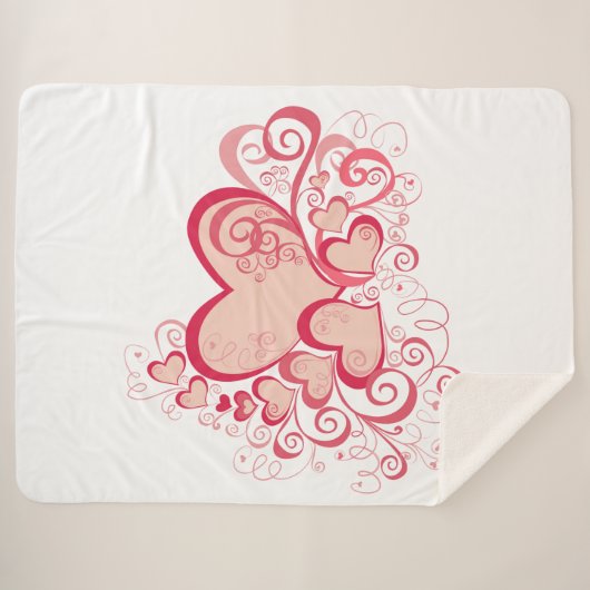 Valentijnsdag Sherpa Blanket Sherpa Deken (Voorkant (horizontaal))