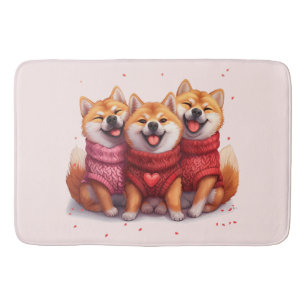 Valentijnsdag Shiba Inu Dogs Badmat