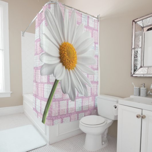 Valentijnsdag Shower Curtain, Daisy Douchegordijn (In situ)