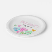 Valentijnsdag Snoep baby shower bord (Gekanteld)