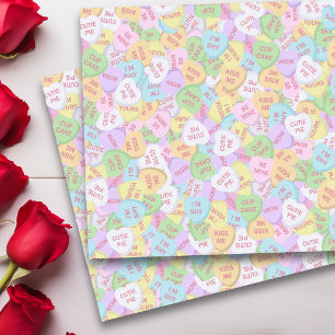 Valentijnsdag Snoep Hart Cute Pattern Tissuepapier