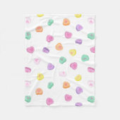 Valentijnsdag Snoep Hart Patroon Fleece Deken (Voorkant)