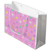 Valentijnsdag Snoep Hart Patroon Groot Cadeauzakje (Voorkant Gekanteld)