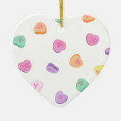 Valentijnsdag Snoep Hart Patroon Keramisch Ornament (Voorkant)