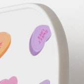 Valentijnsdag Snoep Hart Patroon Pickleball Paddle (Links Detail)