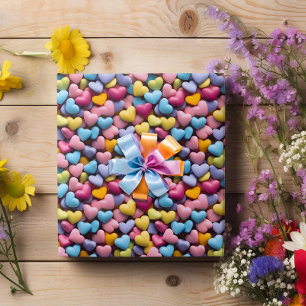 Valentijnsdag Snoep Hartjes Cadeaupapier