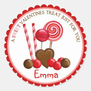 Valentijnsdag Snoep Stickers