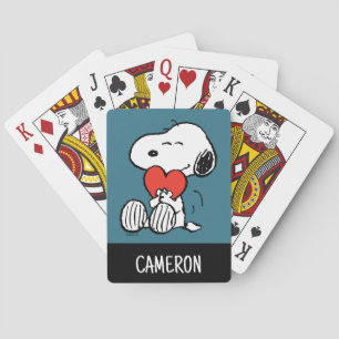 Valentijnsdag   Snoopy Heart Knuffel Speelkaarten