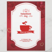 Valentijnsdag Special Menu Kaart (Voorkant)