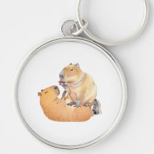 Valentijnsdag speciale capibara sleutelhanger