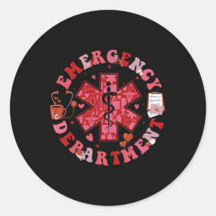 Valentijnsdag Spoedeisende Hulp Verpleegster Ed Ronde Sticker