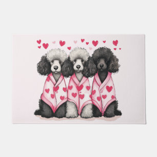 Valentijnsdag Standaard Poedel Honden Deurmat