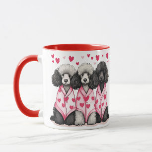 Valentijnsdag Standaard Poedel Honden Mok
