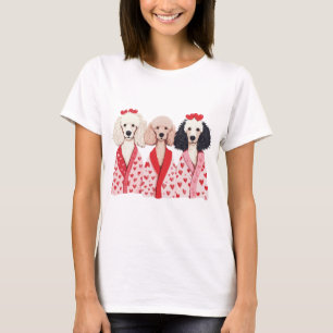 Valentijnsdag Standaard Poodle Honden T-shirt