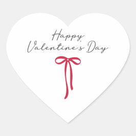 Valentijnsdag sticker met rode boog