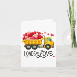Valentijnsdag stortwagen ladingen liefde peuters kaart