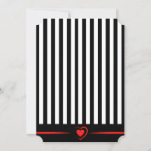 Valentijnsdag Stripes met rood hart (blanco)