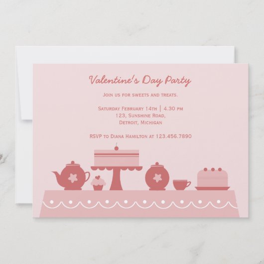 Valentijnsdag Sweets en Treats Kaart (Voorkant)