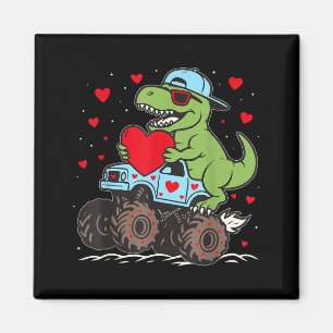 Valentijnsdag T Rex rijdt op monstertruck grappig  Magneet