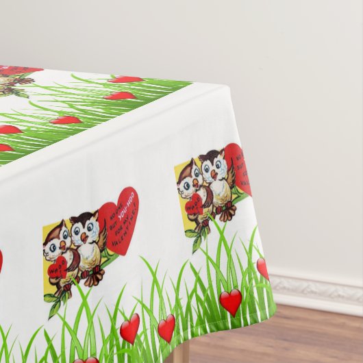 Valentijnsdag Tablecloth Owl Tafelkleed (Voorbeeld)