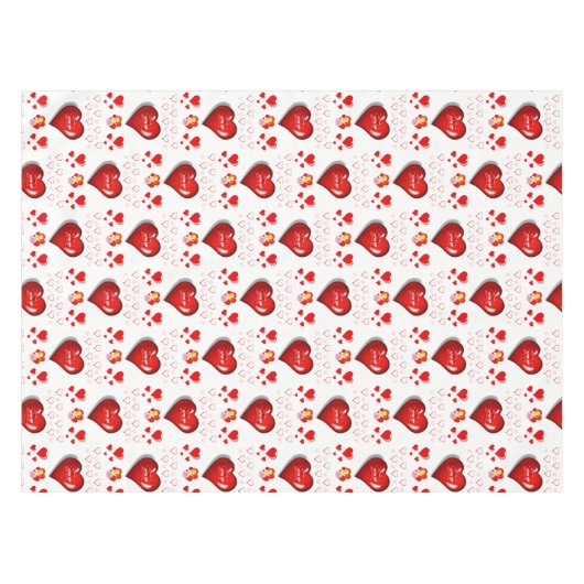 Valentijnsdag Tablecloth Tafelkleed (Voorkant (Horizontaal))