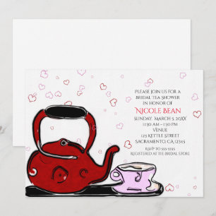 Valentijnsdag Theepartij Chic Feest Uitnodigingen