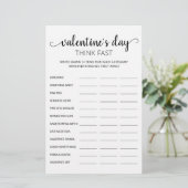 Valentijnsdag Think Fast, Think Quick party game (Staand voorkant)